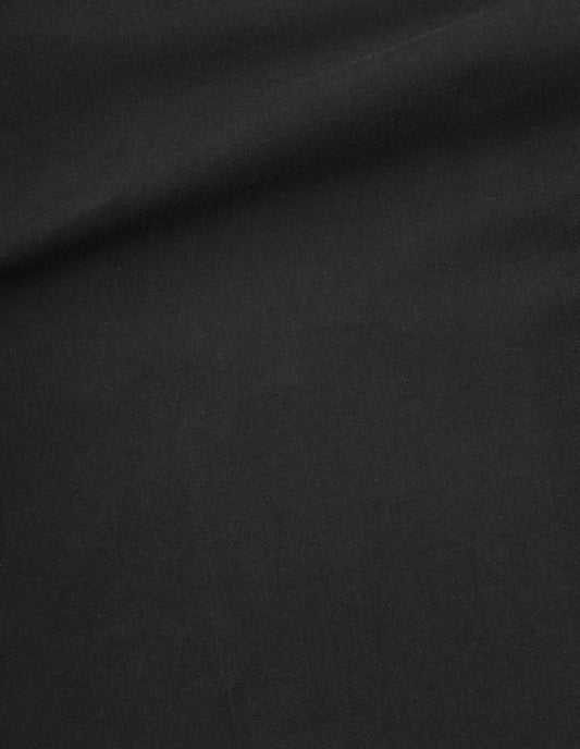 Black Japanese yarn dye cotton plainweave trousers fabric swatch.