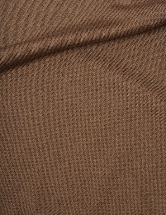 HEAVY TRIM POLO | EXTRAFINE MERINO WOOL | TOBACCO / BLACK