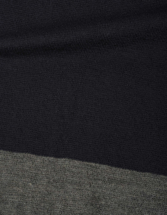 MHL. BLOCK STRIPE SLIPOVER | DRY WOOL | BLACK / OLIVE