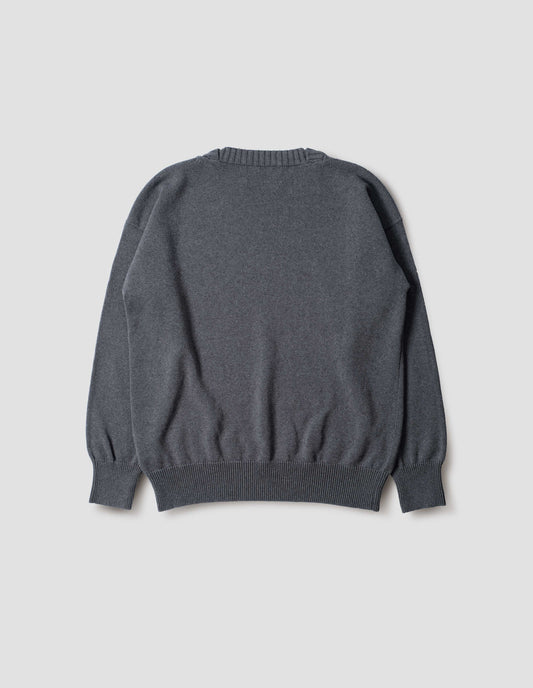 MHL. CROSS OVER CREW | DRY COTTON | CHARCOAL