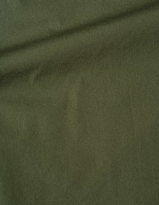 MHL. HALF ZIP PULL ON SHIRT | COMPACT COTTON POPLIN | GRASS