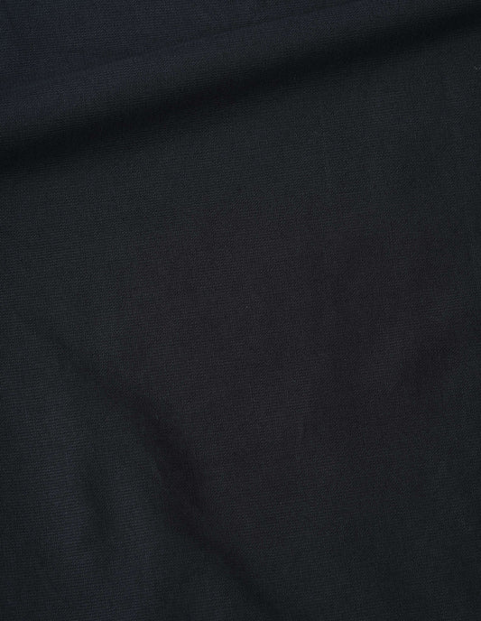 Black short sleeve shirt textured cotton, fabric swatch.