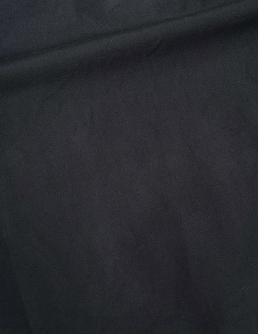 Black sleeveless jacket dry cotton canvas fabric swatch.
