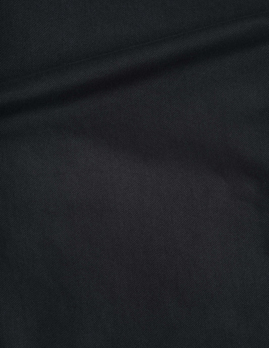 Navy blue knit rib jacket soft cotton drill, fabric swatch.