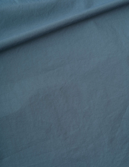MHL. OVERALL SHIRT | WASHED COTTON POPLIN | MINERAL BLUE
