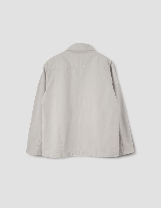 MHL. STORM FLAP SHIRT | DRY COTTON LINEN | PALE STONE