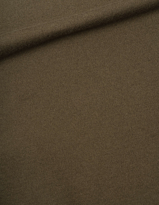 MHL. WIDE NECK CREW SWEATSHIRT | FINE MERINO | KHAKI
