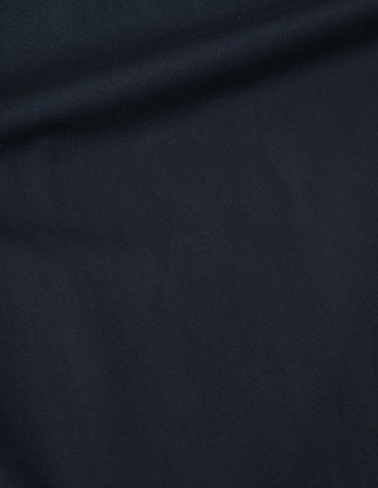 Navy blue longline mac light canvas ventile fabric swatch.