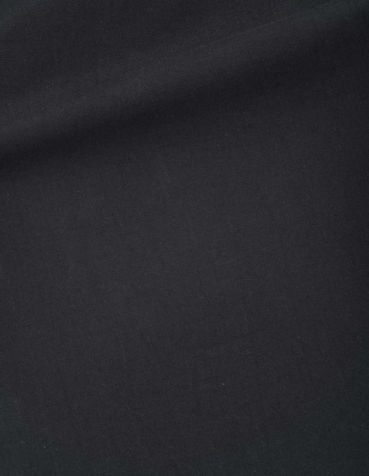 TWIN PLEAT TROUSERS | YARN DYE COTTON PLAINWEAVE | BLACK