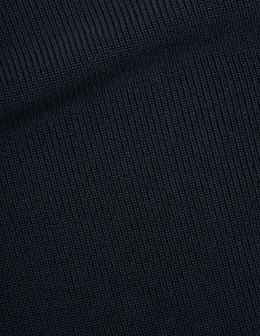 ZIP THROUGH HOODIE | EXTRAFINE MERINO WOOL | INK