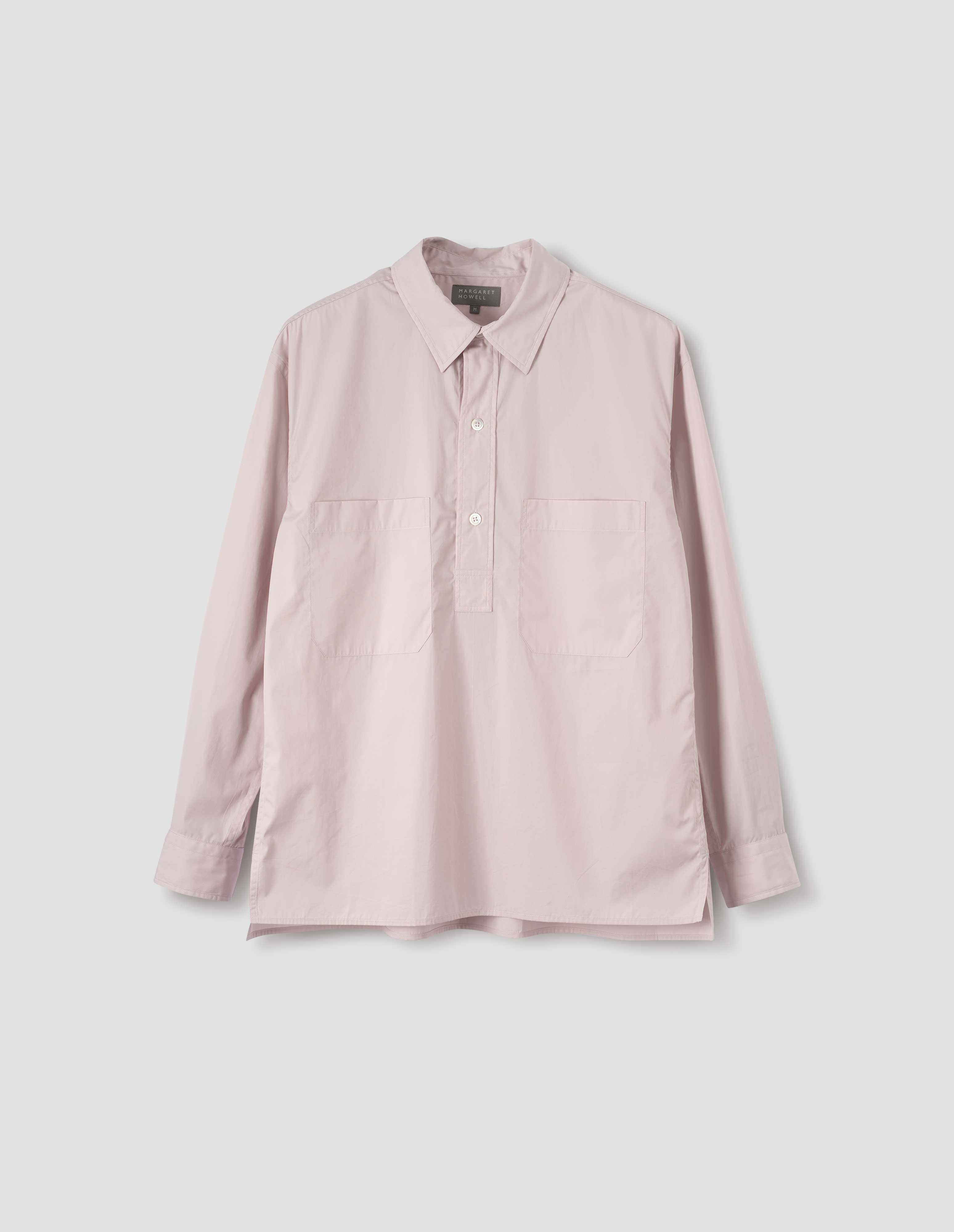 Dusty pink cotton plainweave Archive Overhead Shirt | Margaret Howell Dusty pink cotton plainweave Archive Overhead Shirt | Margaret Howell