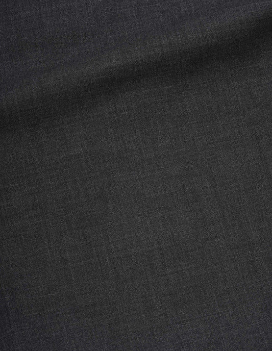 Grey crisp wool trousers, fabric swatch.