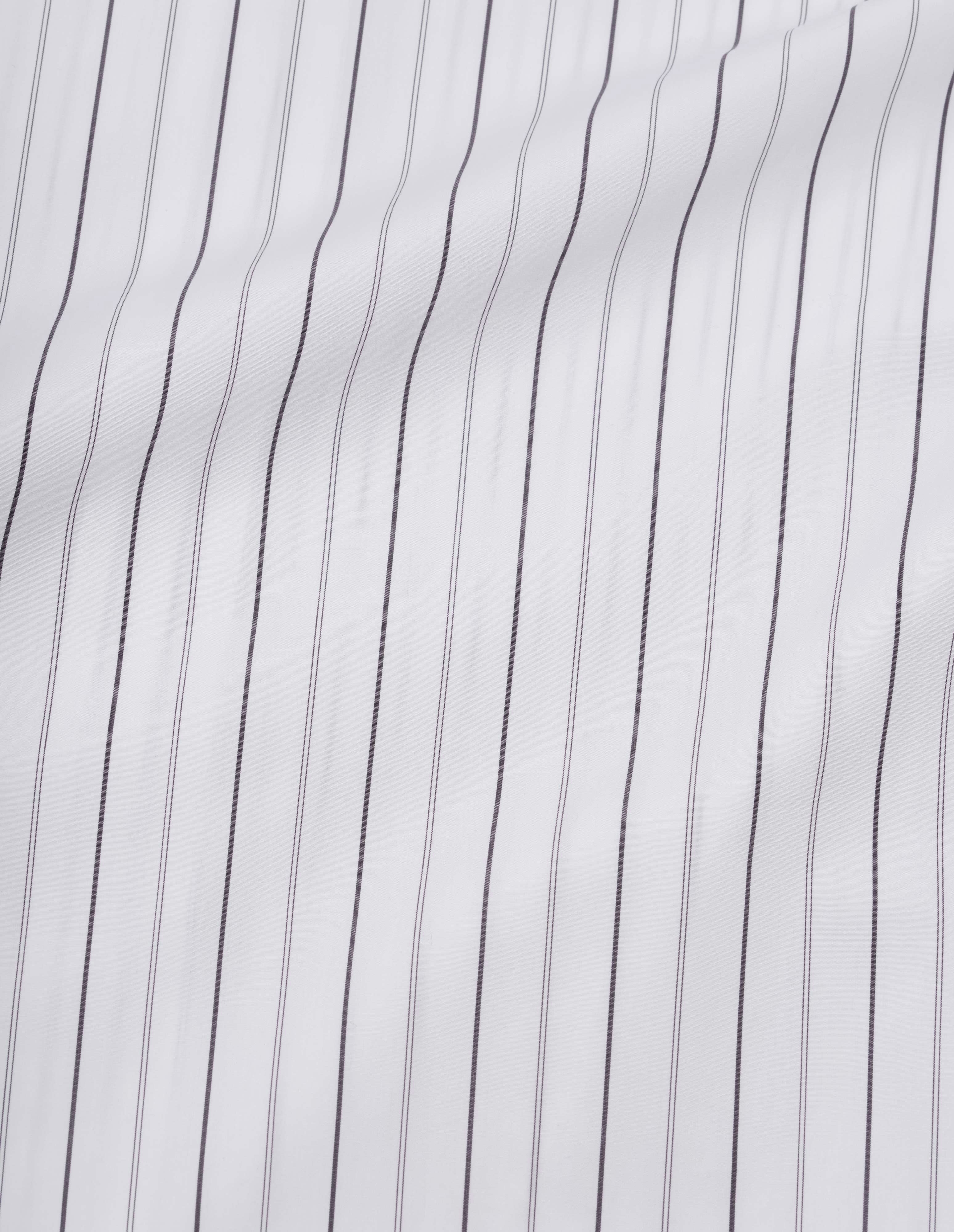 White charcoal graphic stripe cotton Basic Shirt | Margaret Howell