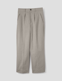 JET POCKET TROUSERS | HEAVY COTTON POPLIN | PUTTY