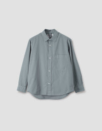 MHL. BASIC SHIRT | COMPACT COTTON POPLIN | FOG