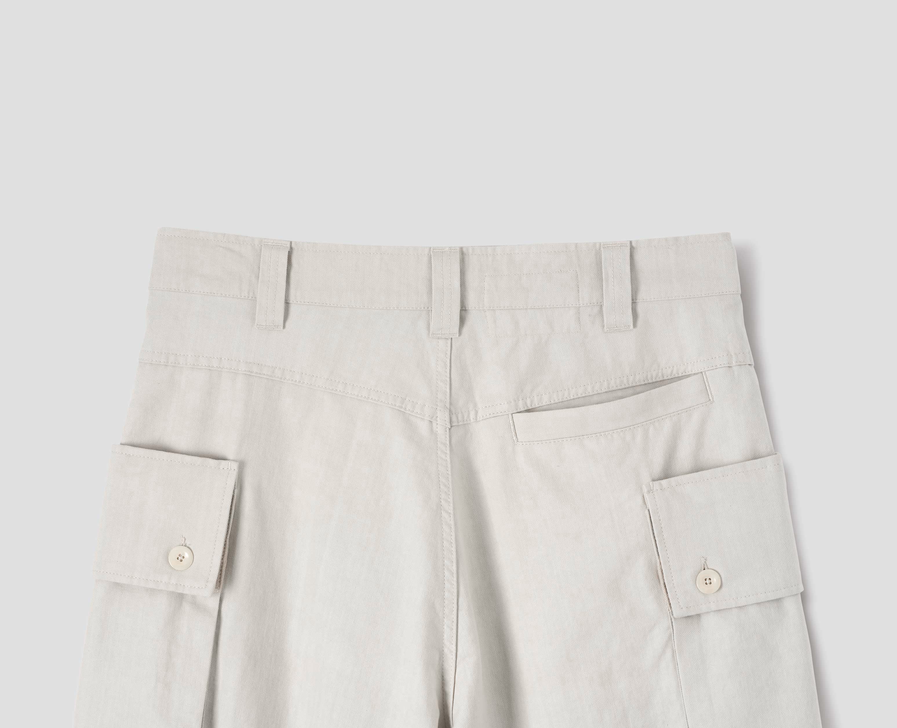 Chalk cotton drill Cargo Pocket Trousers | MHL. by Margaret Howell