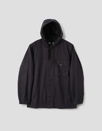 MHL. HOODED JACKET | INDIGO TWILL | INDIGO