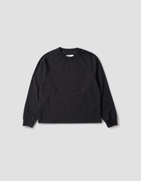 MHL. MOCK NECK T SHIRT | DRY COTTON JERSEY | BLACK