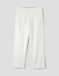 MHL. NAVAL TROUSERS | SOFT COTTON DRILL | OFF WHITE