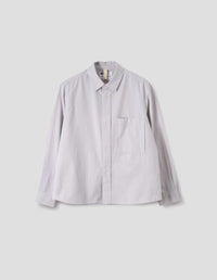 MHL. OVERALL SHIRT | PLAINWEAVE COTTON CANVAS | PEBBLE