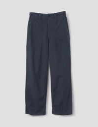 MHL. PATCH POCKET UTILITY TROUSERS | COARSE YARN COTTON | INK