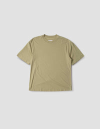 MHL. SIMPLE T SHIRT | ORGANIC COTTON LINEN JERSEY | PALE GREEN