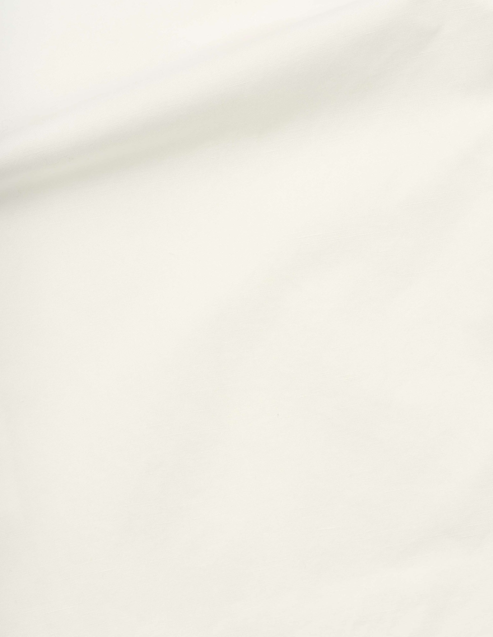 White cotton linen poplin shirt, fabric swatch.