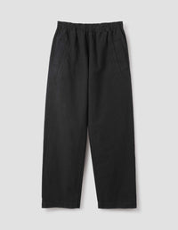 MHL. WIDE LEG JOGGERS | DRY COTTON LINEN | BLACK