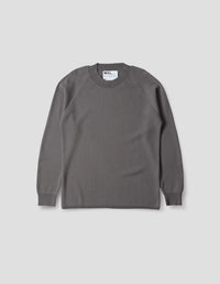 MHL. WIDE NECK SWEATSHIRT | FINE MERINO WOOL | CONCRETE