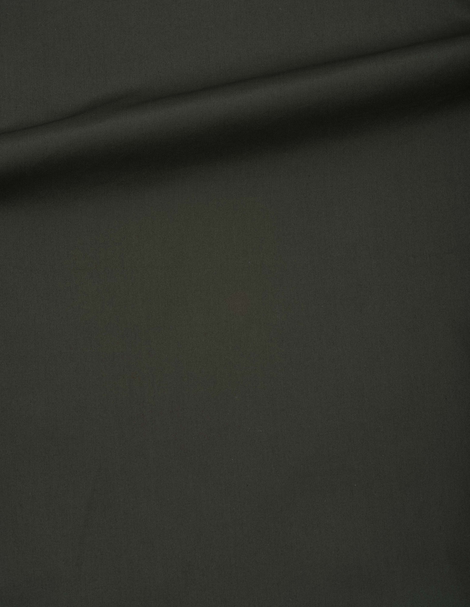 Dark green light cotton poplin fabric swatch. 