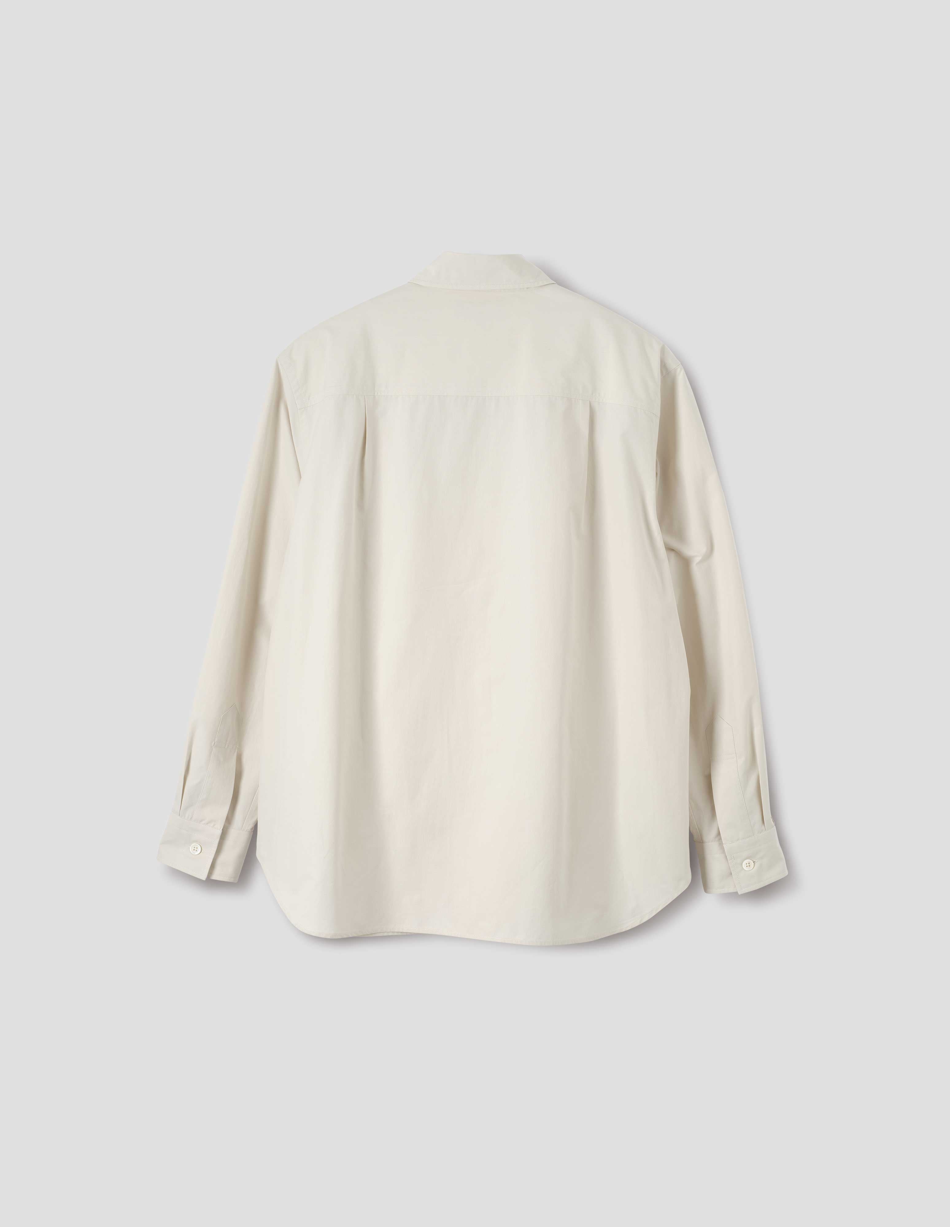 Parchment cotton poplin Odd Pocket Shirt | Margaret Howell