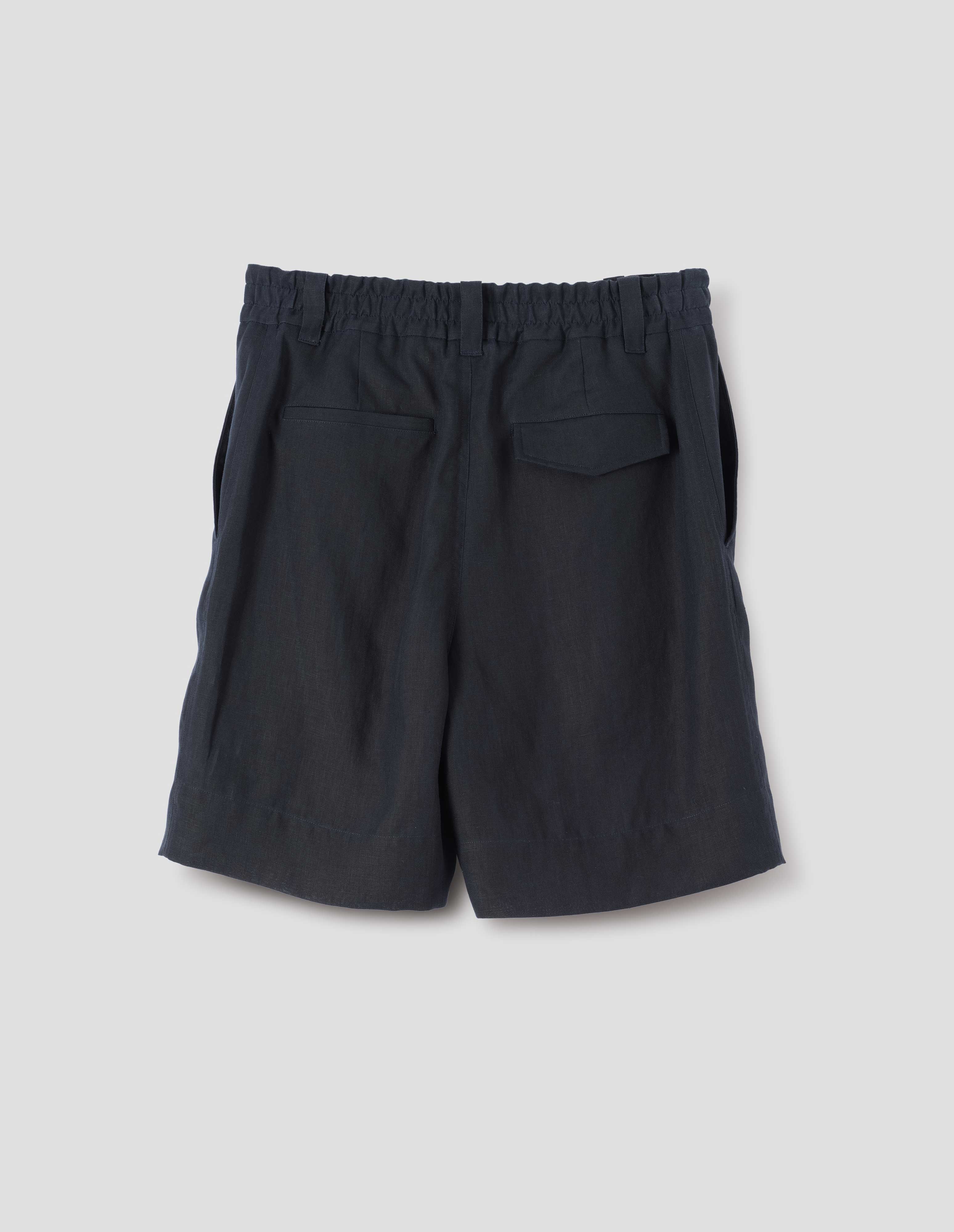 Ink dry linen plainweave Relaxed Shorts | Margaret Howell
