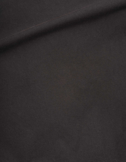 Dark brown dry plain weave cotton shorts, fabric swatch.