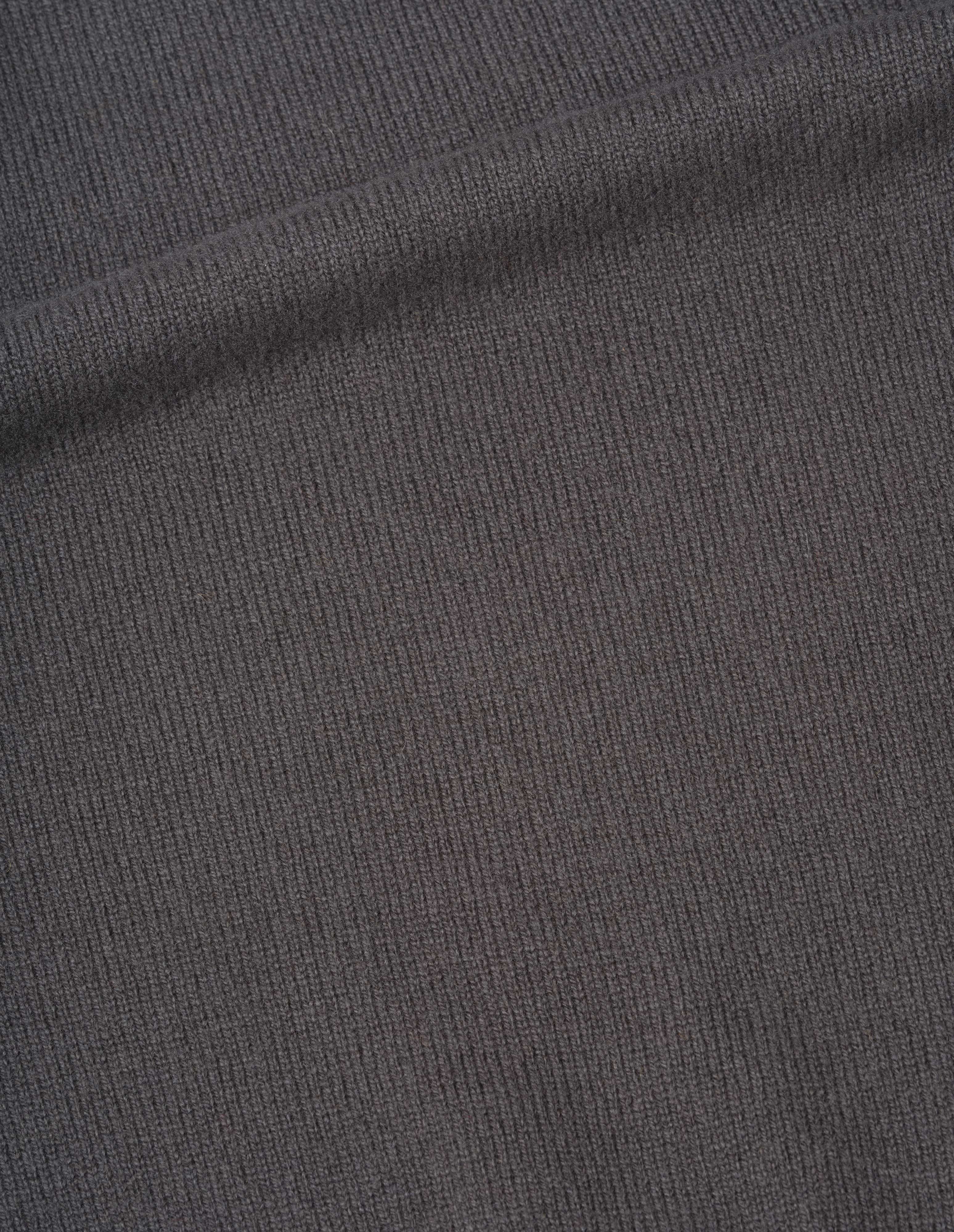Graphite merino cashmere Seamless Pocket Polo Shirt | Margaret Howell