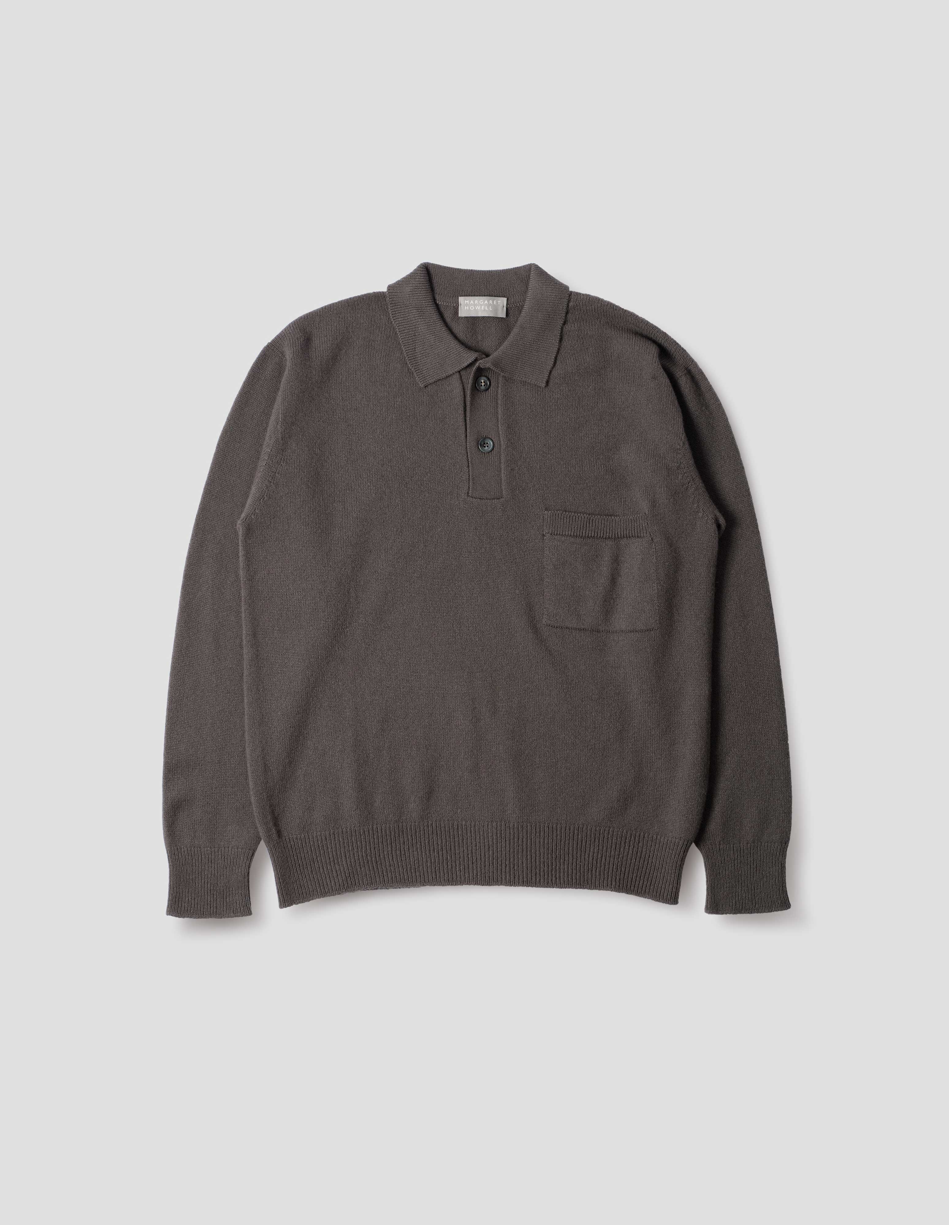 MARGARET HOWELL×JOHNSMEDLEY　ニットポロ　L　Uｋ製 Men's Knitwear | Margaret Howell
