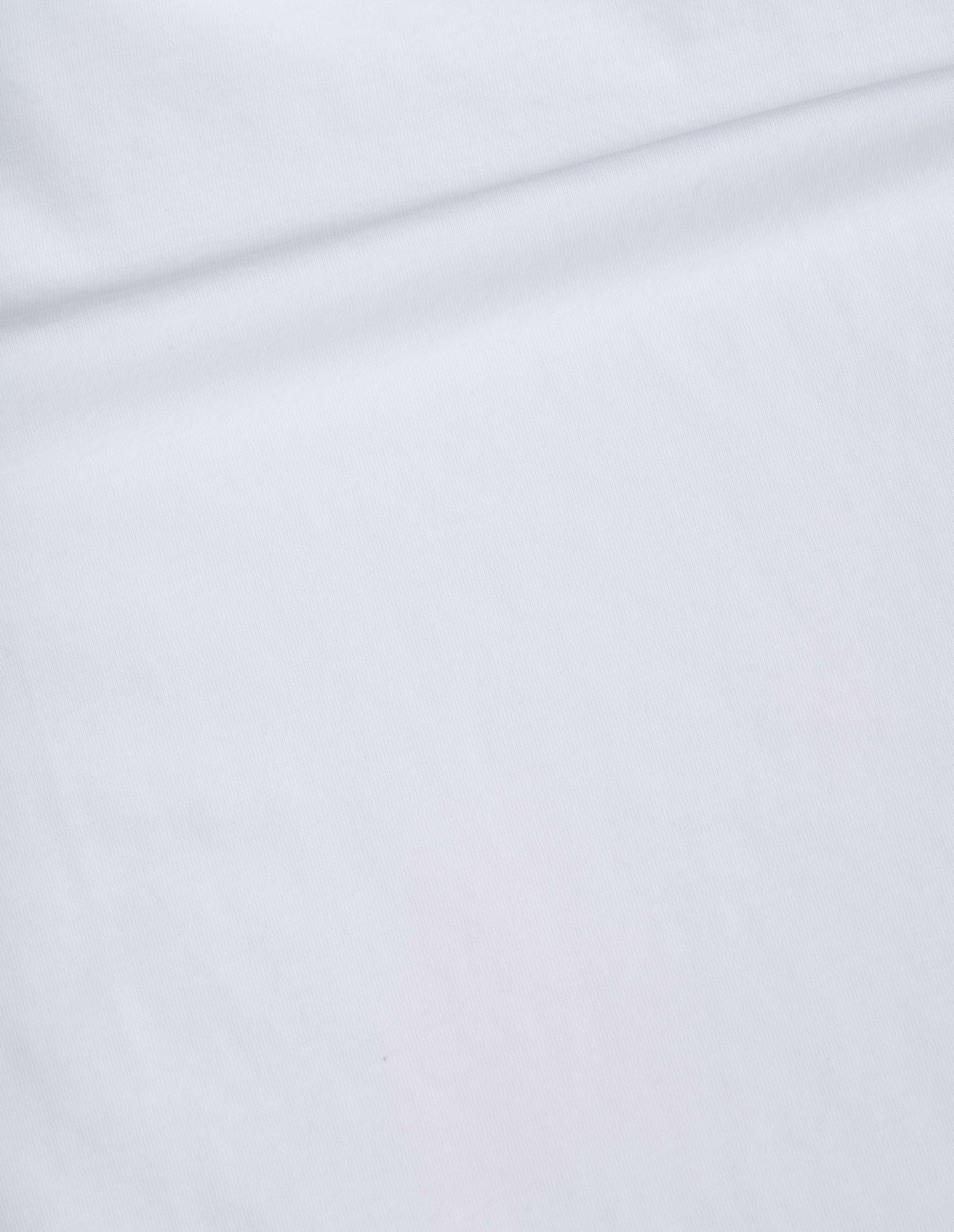 White cotton jersey polo shirt, fabric swatch. 