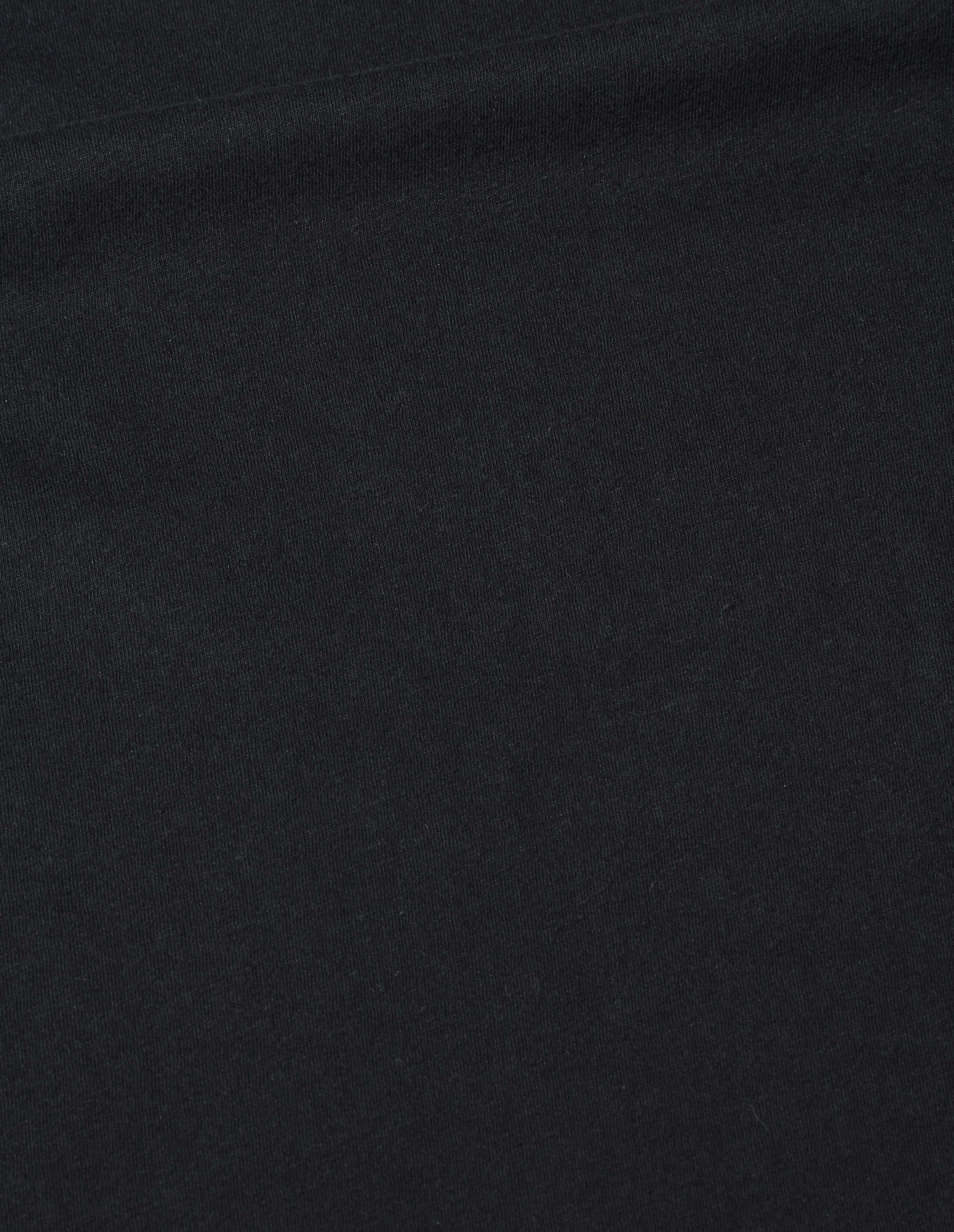 Black cotton linen jersey t-shirt fabric swatch. 