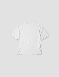MHL. SIMPLE T SHIRT | ORGANIC COTTON LINEN JERSEY | WHITE
