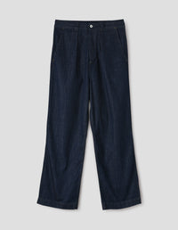 MHL. DENIM STRAIGHT LEG TROUSERS | LIGHT DENIM TWILL | INDIGO