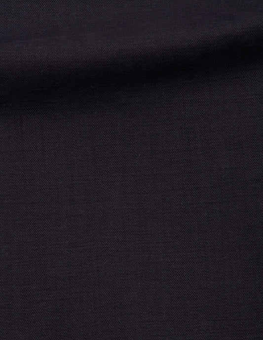 Dark blue indigo twill joggers fabric swatch.