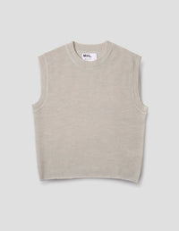 MHL. CREW NECK SLIPOVER | UTILITY WOOL | CHALK