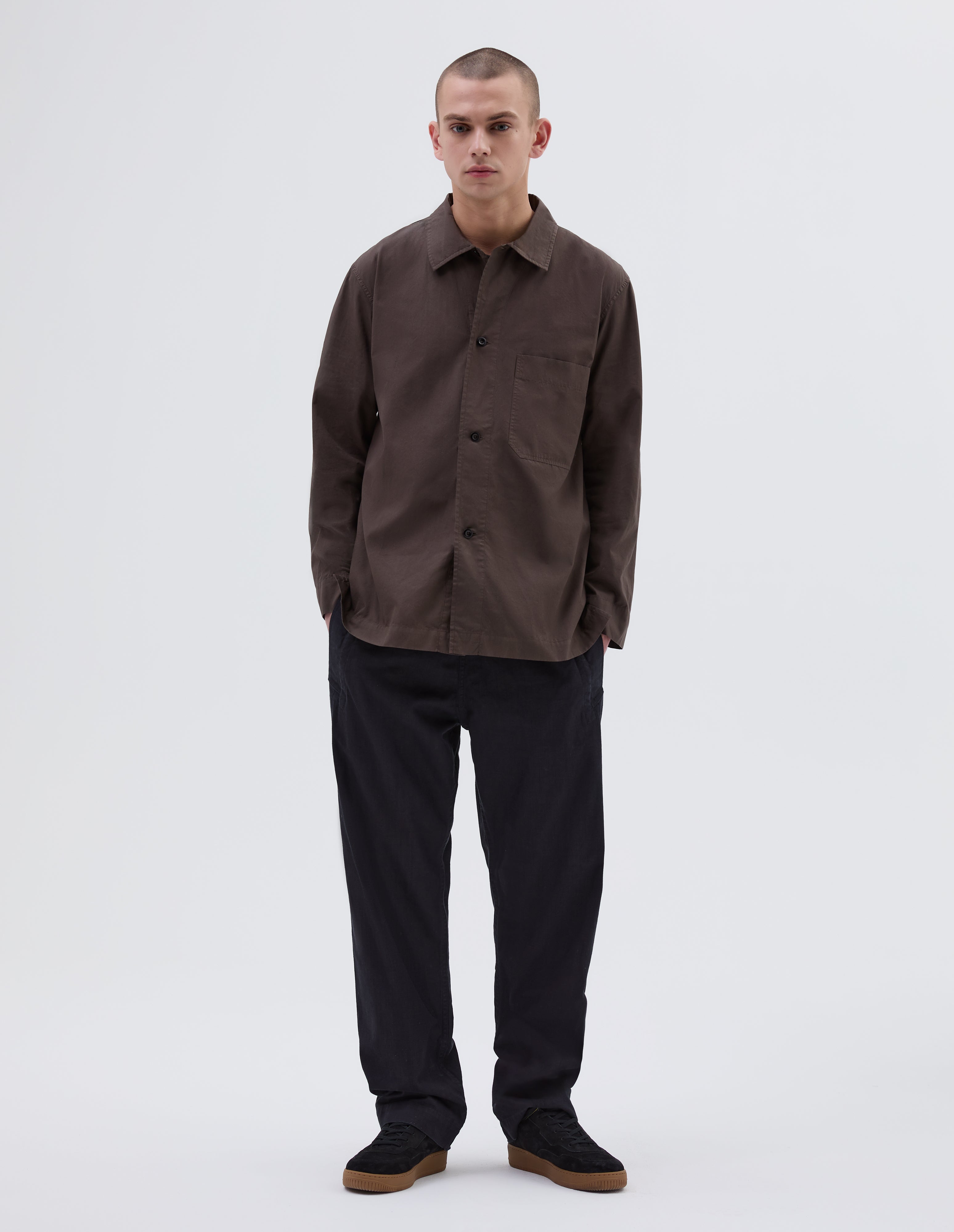 Carob compact poplin pj shirt | MHL. by Margaret Howell