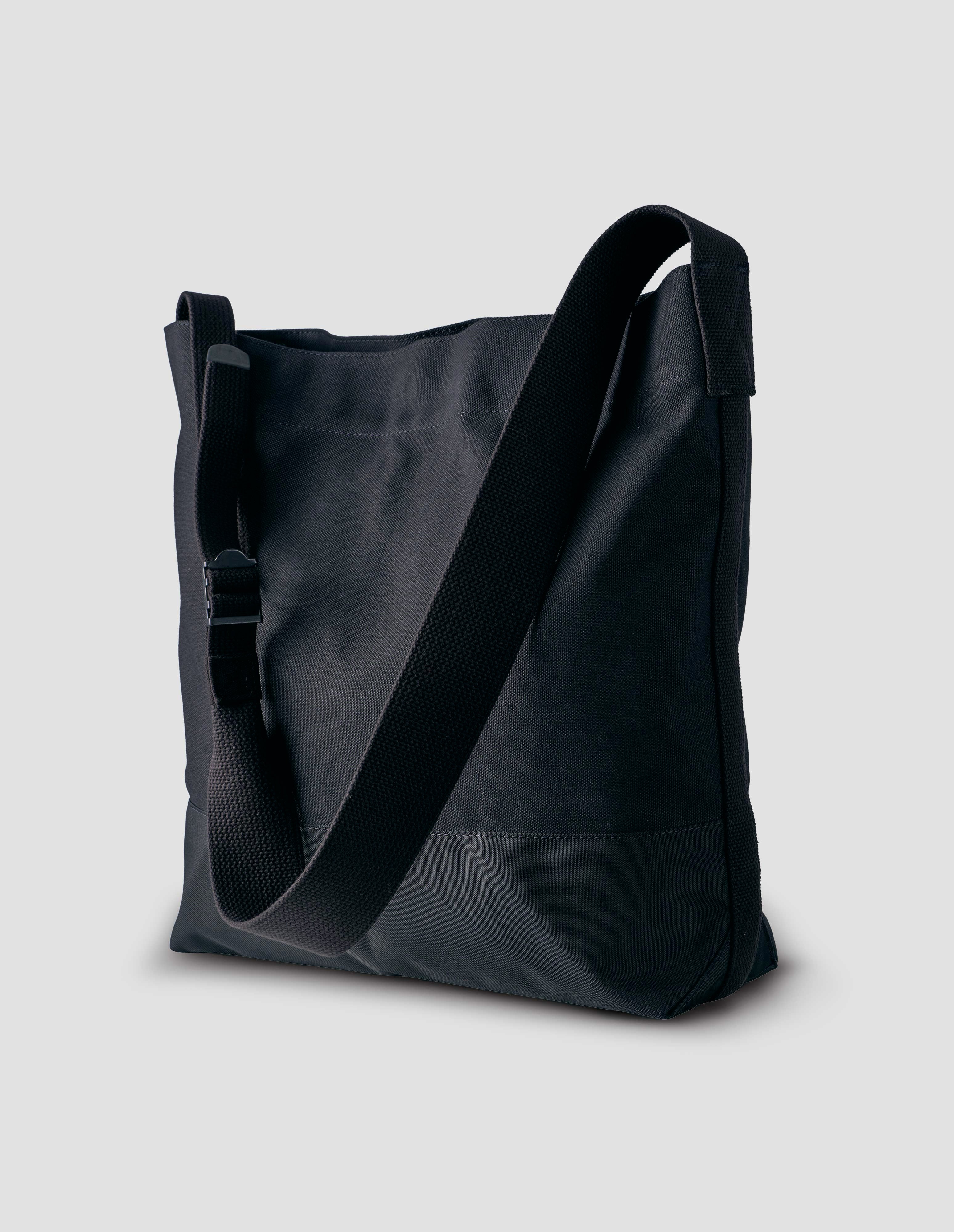 Black cotton canvas shoulder tote | MHL. by Margaret Howell