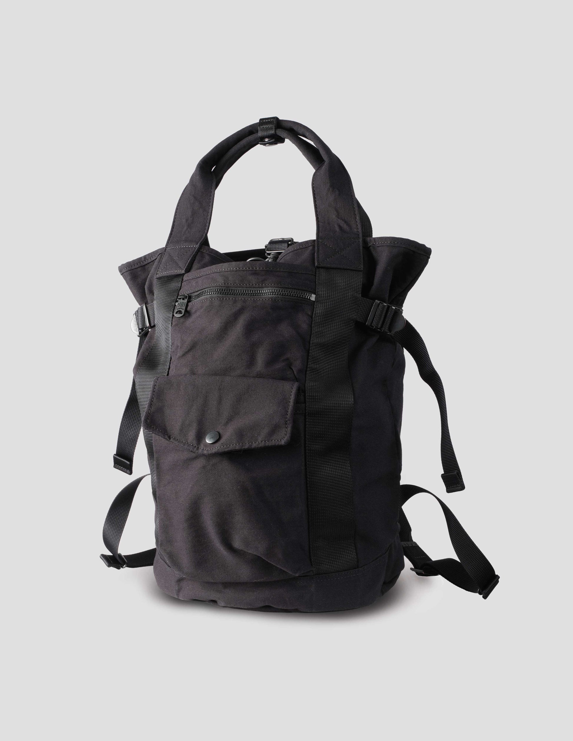 Black cotton 2-Way Backpack Margaret Howell - Main Image