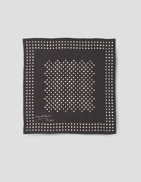 ANNIVERSARY POLKA DOT SCARF | SILK | BLACK / OFF WHITE
