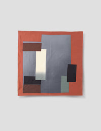 COLLAGE PRINT SCARF | SILK | CARMINE / MULTI