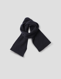 MHL. BRUSHED SCARF | SOFT SHETLAND WOOL | DARK NAVY