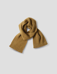 MHL. BRUSHED SCARF | SOFT SHETLAND WOOL | OCHRE