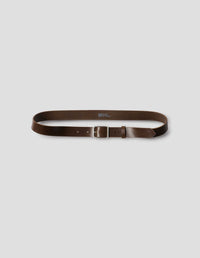 MHL. KEEPER BUCKLE BELT  | LEATHER | DARK BROWN
