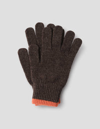 MHL. TIPPED FELTED GLOVE | LAMBSWOOL | COCOA / EMBER